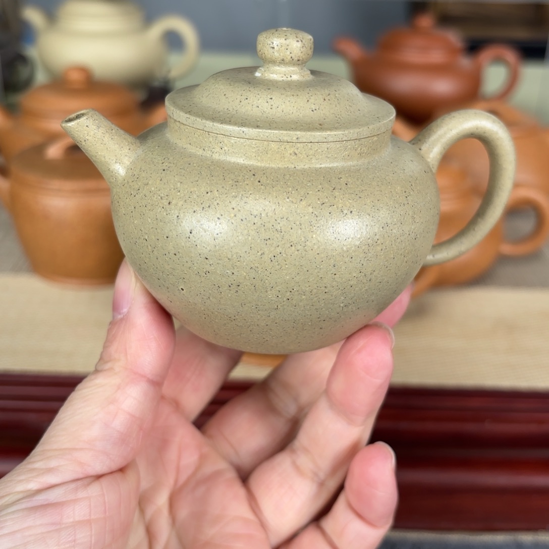 紫砂茶壶幸**旧微瑕本绿笠帽