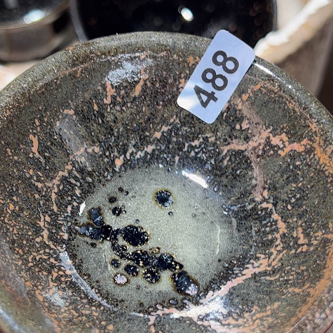 茶盏琢泥窑柴烧开窑
