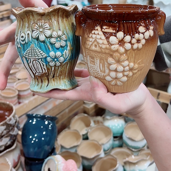 有孔，凑单福利满10元发货陶瓷多肉花盆！