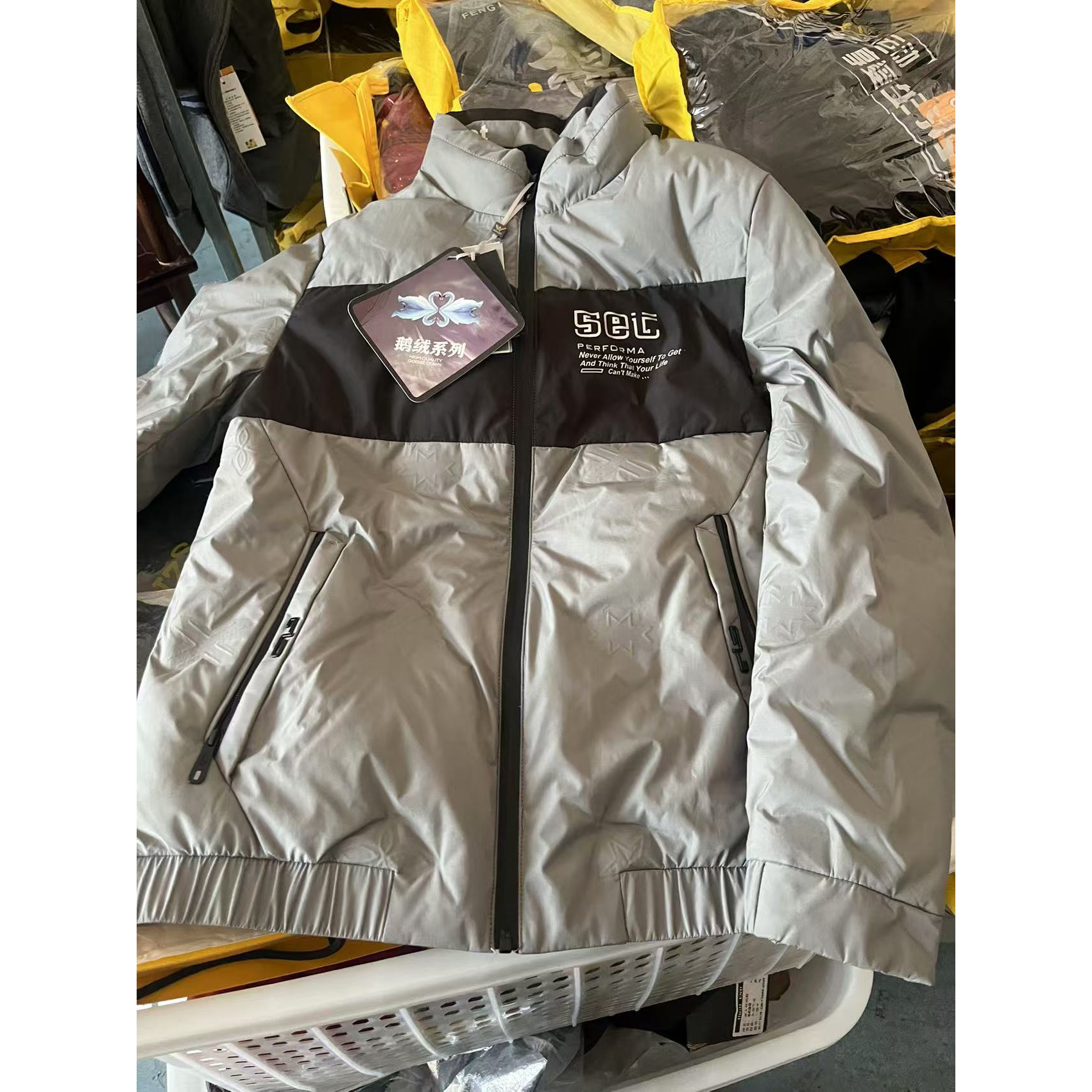 男款时尚休闲百搭保暖外套灰色146