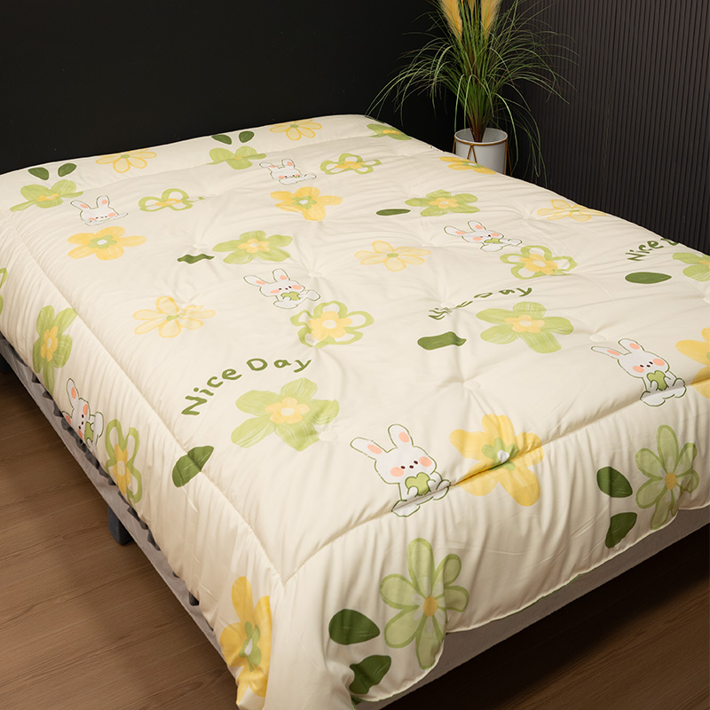 印花豆豆被豆豆绒被子