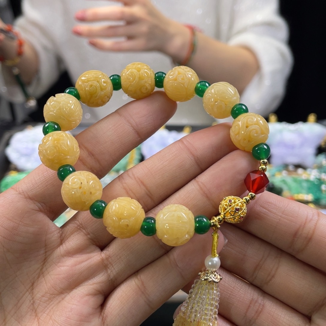 翡翠手串未镶嵌代编织