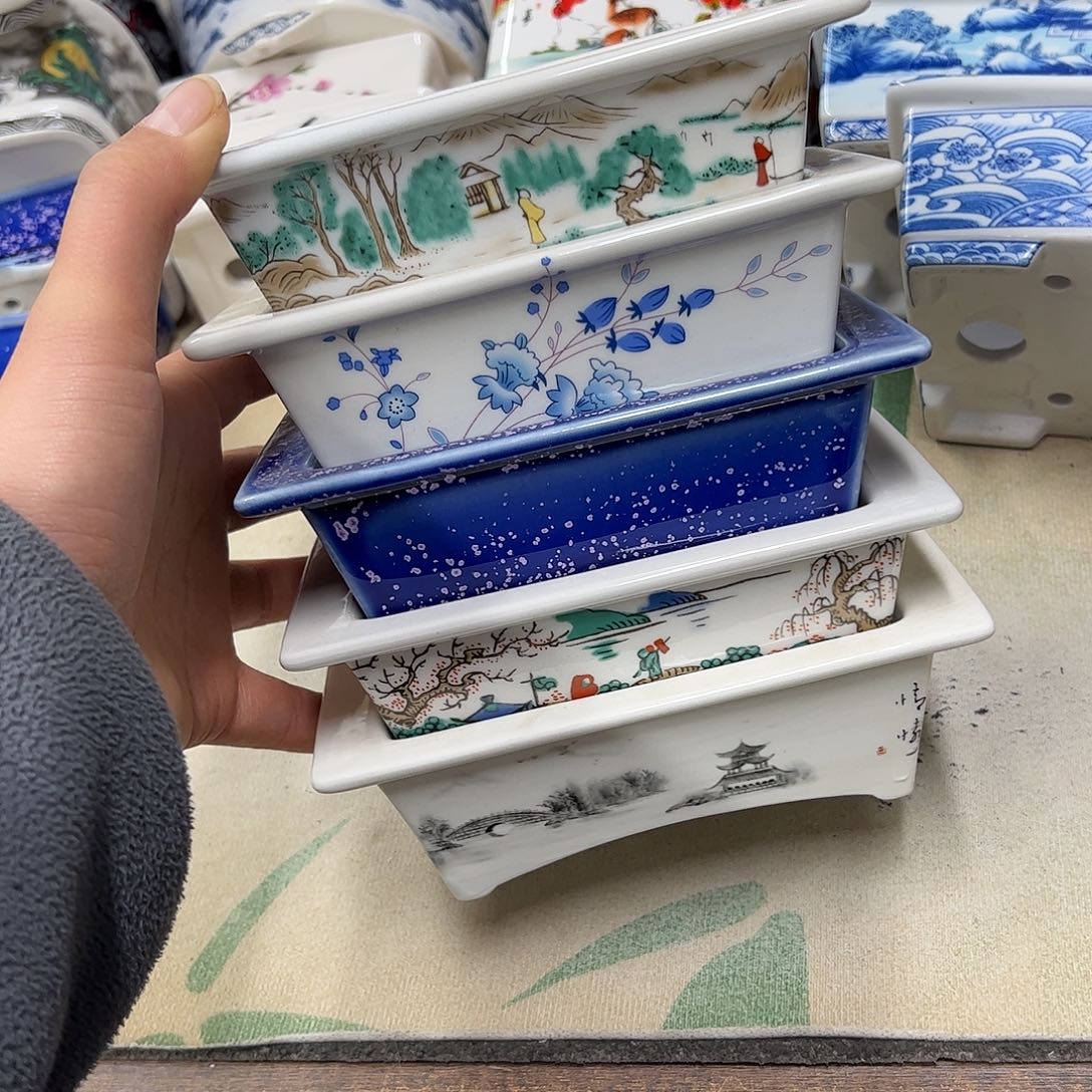 紫砂花盆436号瑕疵5个15/11/4.5cm福利