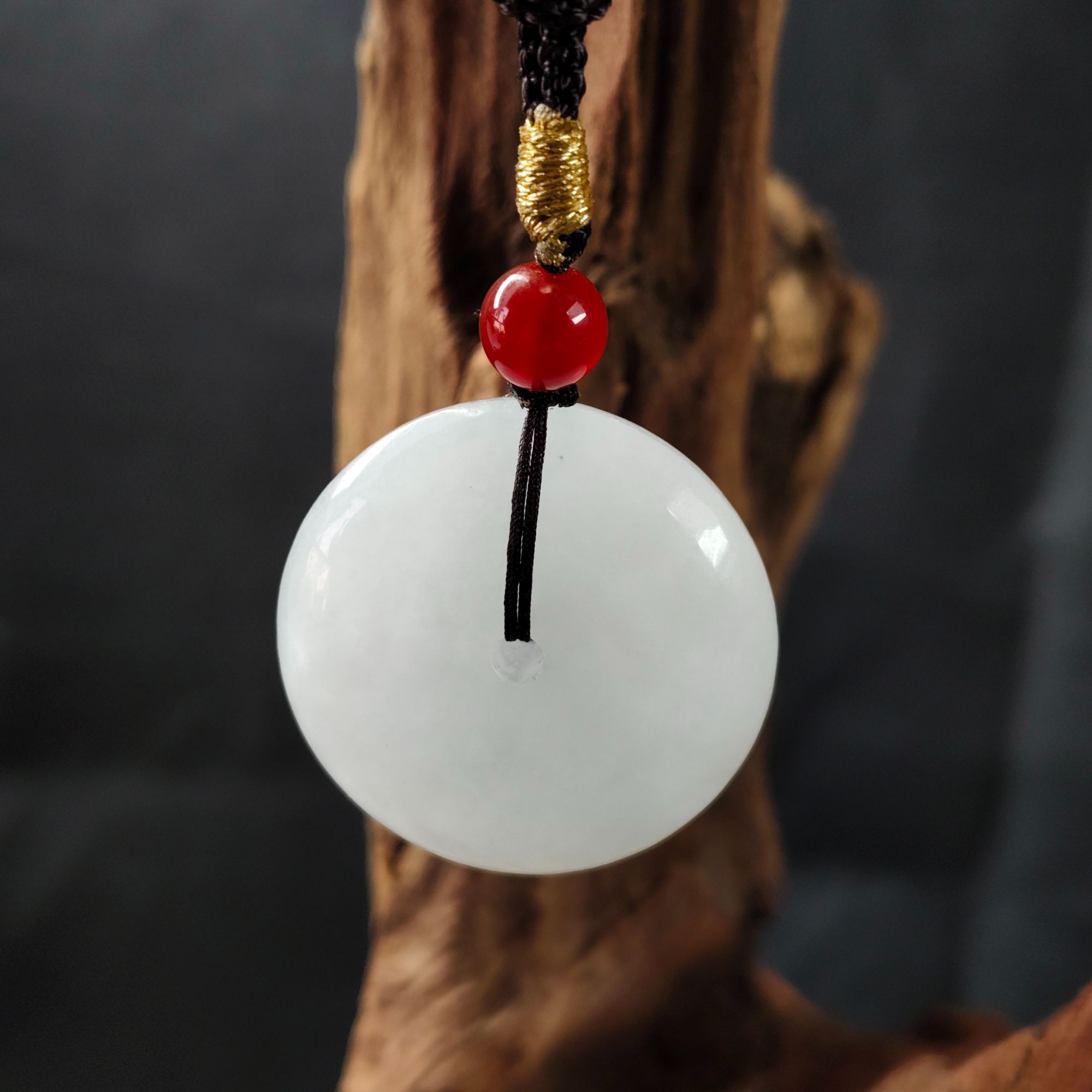 【好玉友】羊脂玉平安扣 和田玉颈饰 大气简约年礼  玉平安扣吊坠