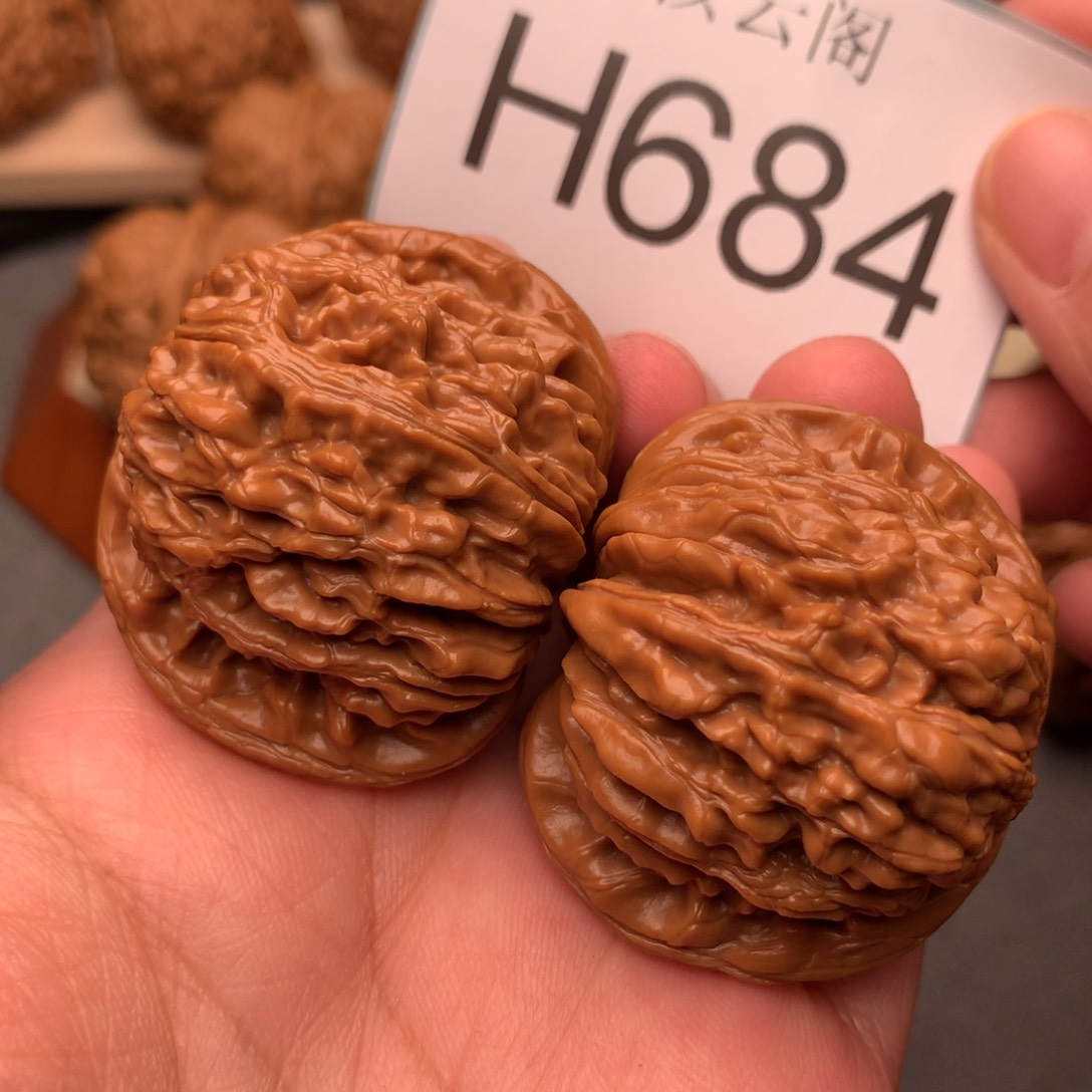 文玩核桃把件42四座楼