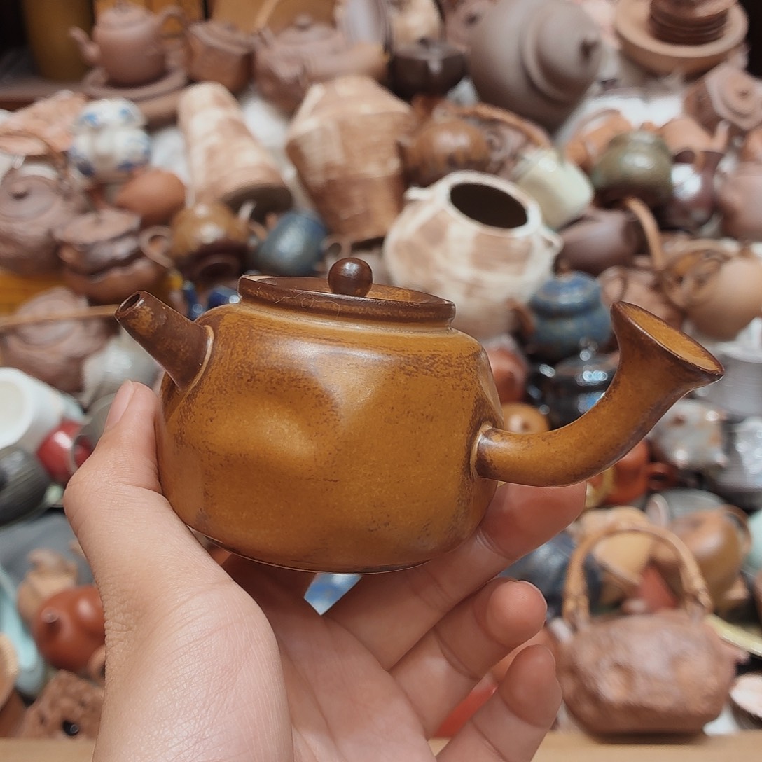 柴烧老岩泥高温茶器皿