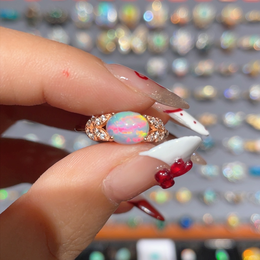 欧泊欧泊戒指银S925镶嵌