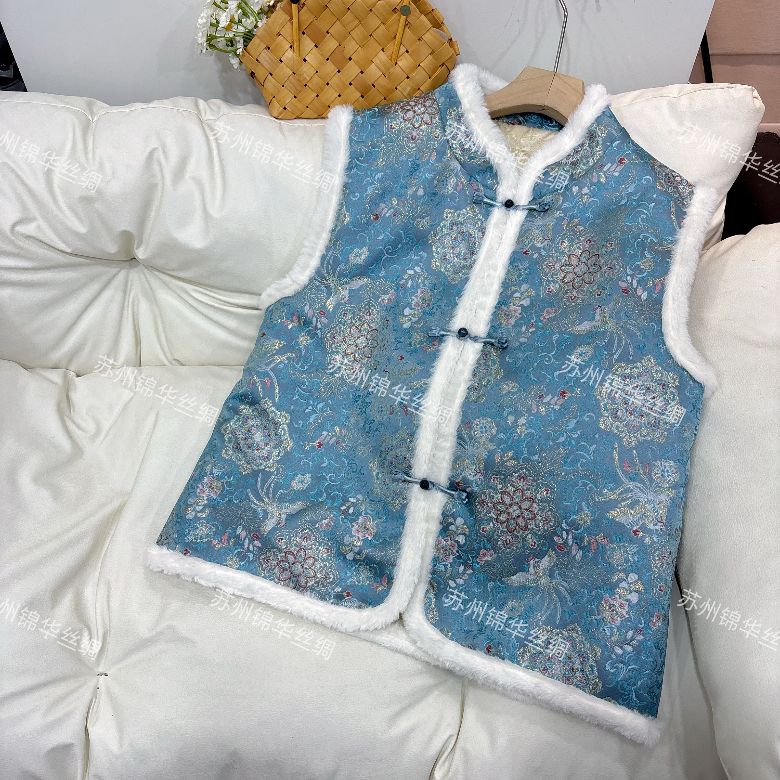 【青雀】新款国风中式加厚棉盘扣中式马甲