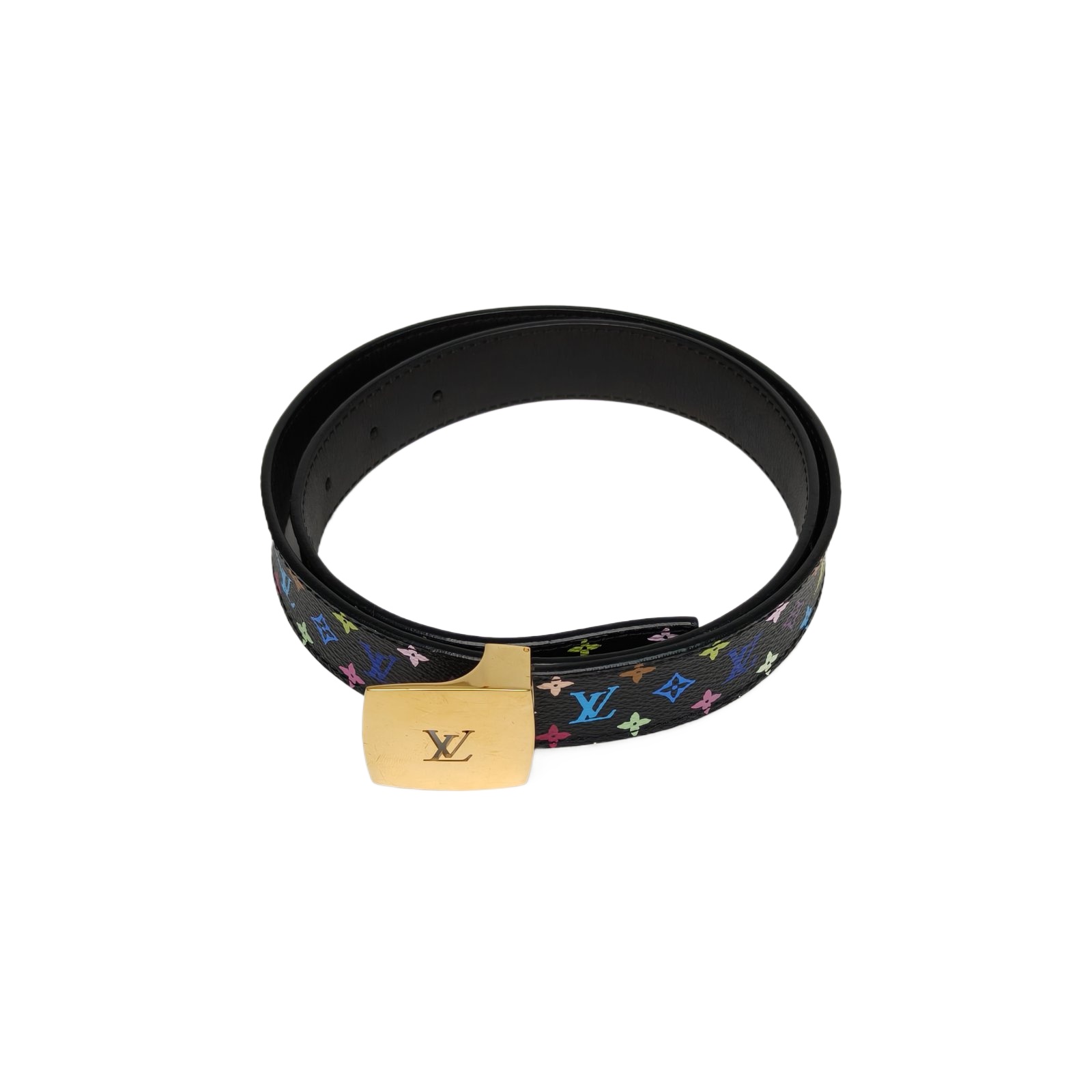 99新 LouisVuitton/路易威登 汤/P215461576/黑三彩 腰带 80cm