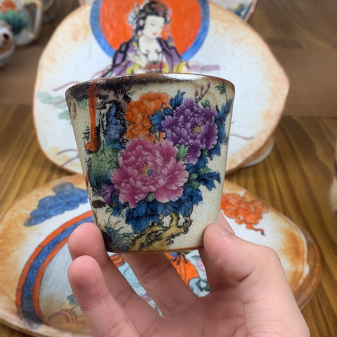 茗***器杯景德镇陶瓷手作