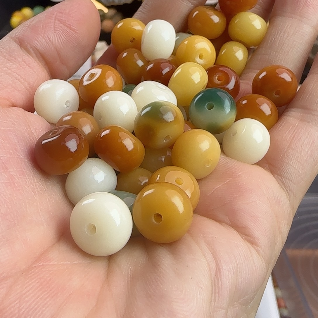 手串菩提根/象牙果微瑕卡12唐三彩苹果桶100颗➕50颗