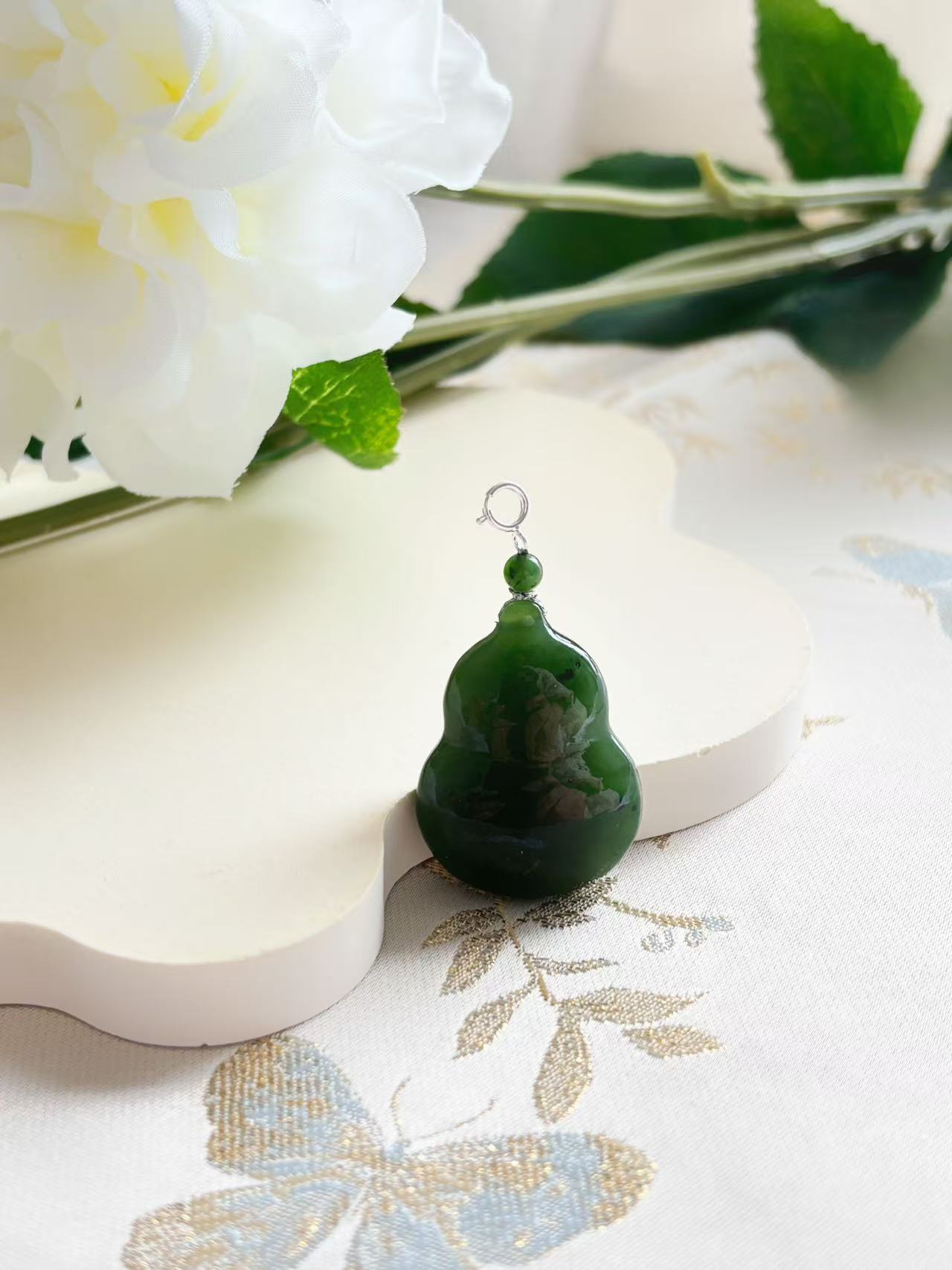 【宝宝芦】纯天然和田玉老俄碧玉宝宝葫芦吊坠（多样性发其一）