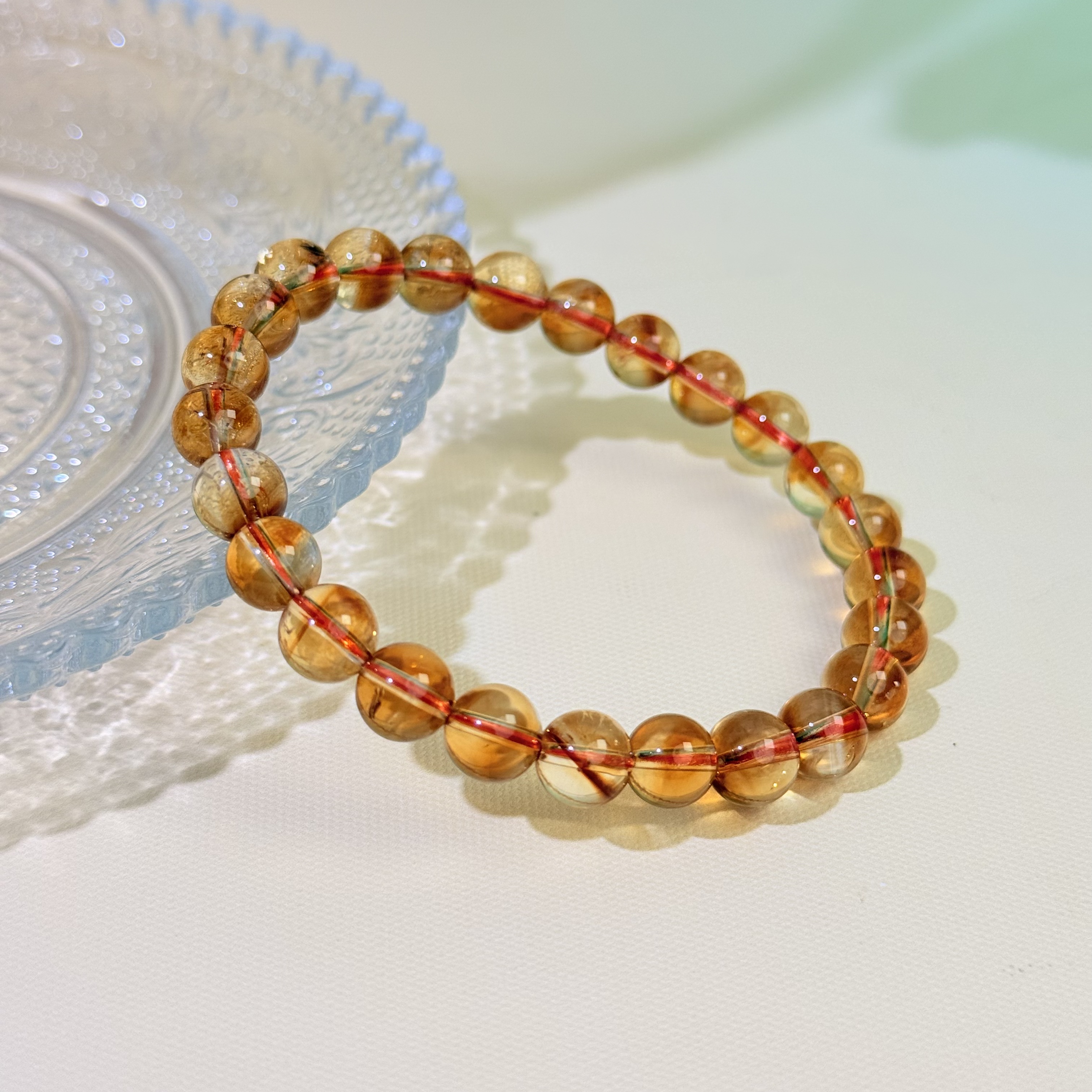 【533 日进万两金】黄塔晶手串8mm面小仙多样性发其一Z