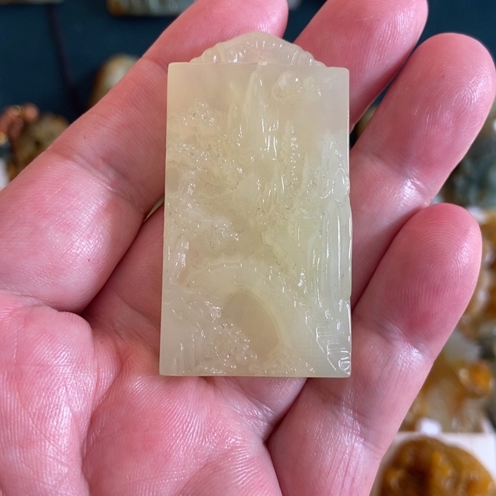 蛇纹石玉合金颈饰