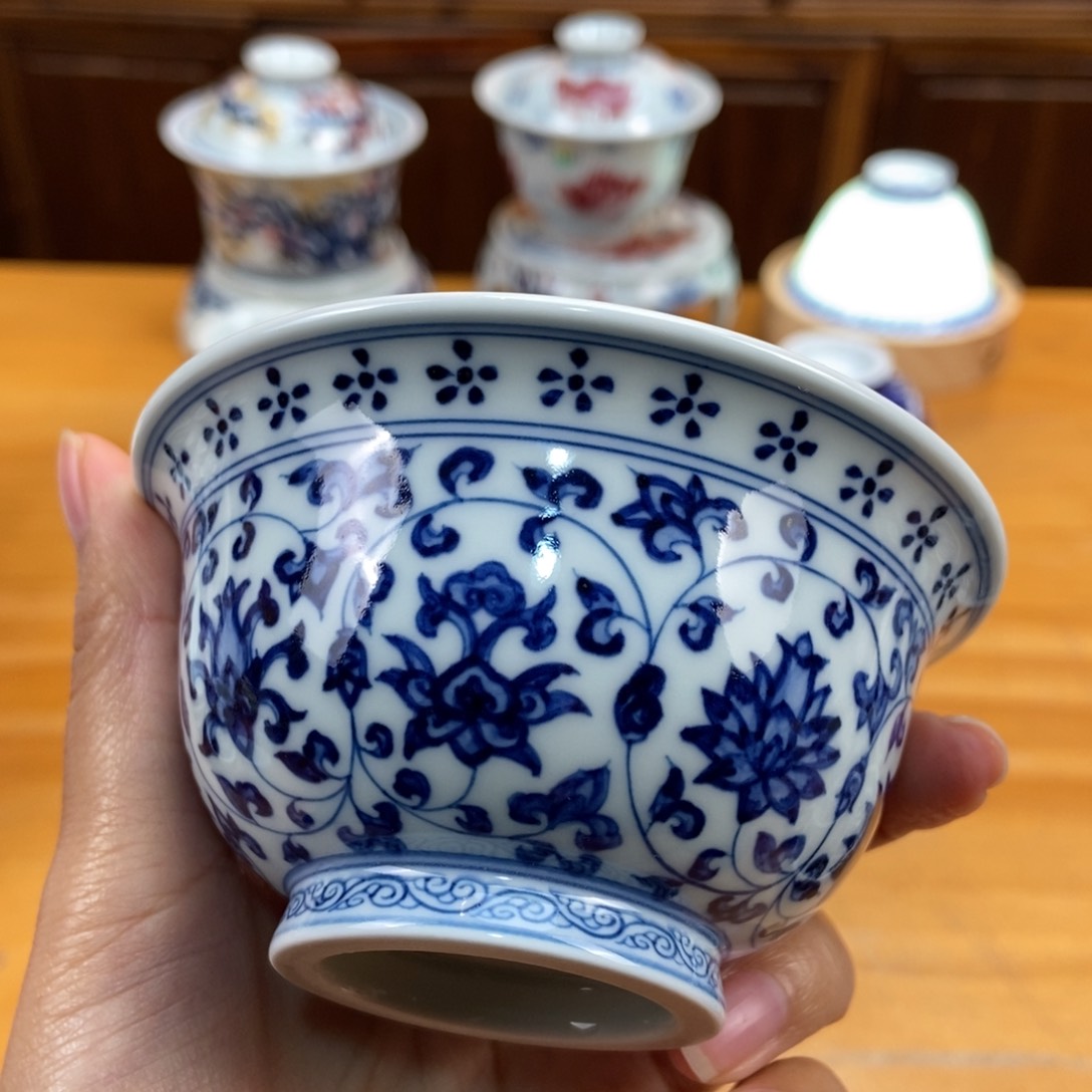 手绘现代茶具非古董