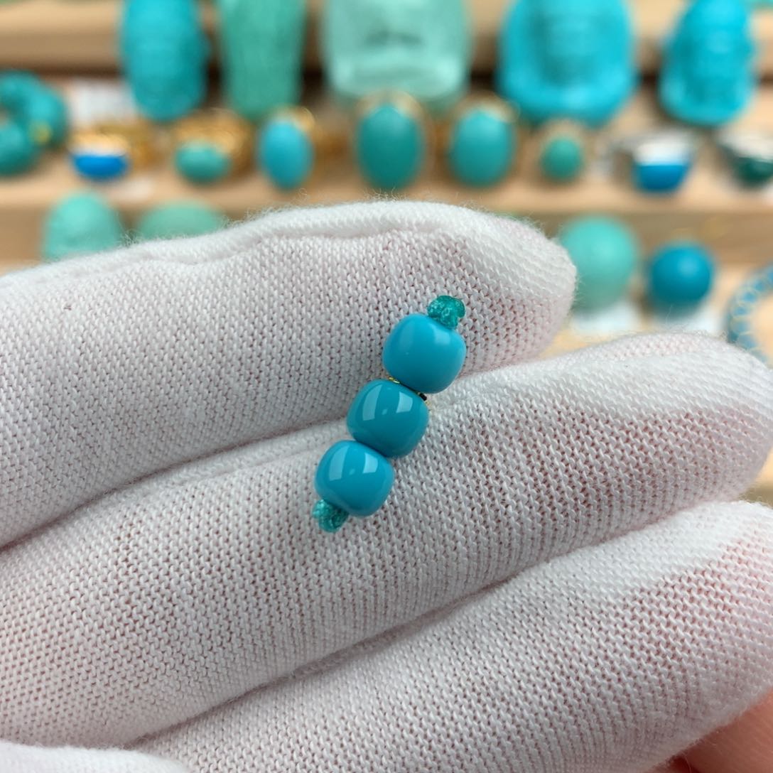 绿松石珠宝奇石未镶嵌5.5mm