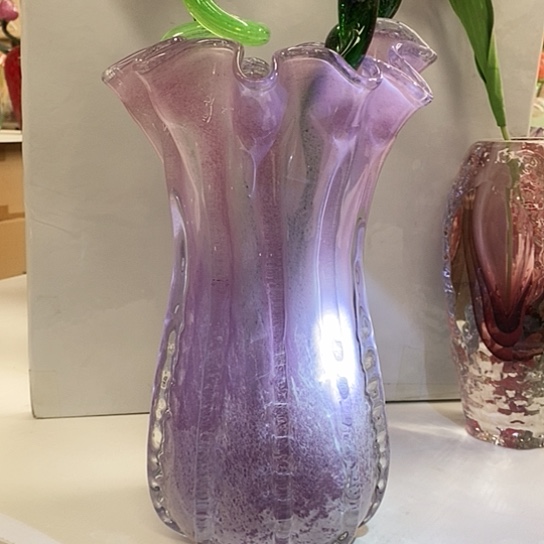 琉璃花瓶高31厘米口径15厘米