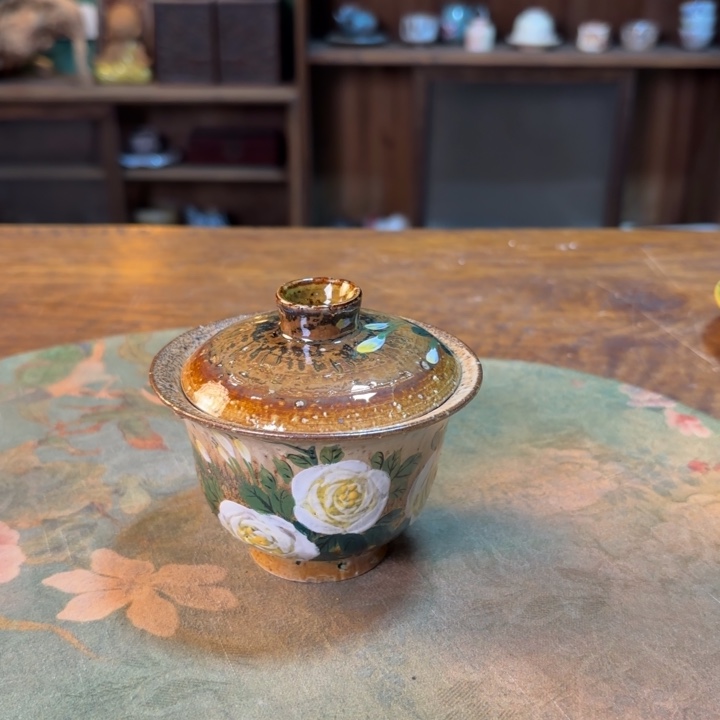 柴烧纯手工手绘陶瓷