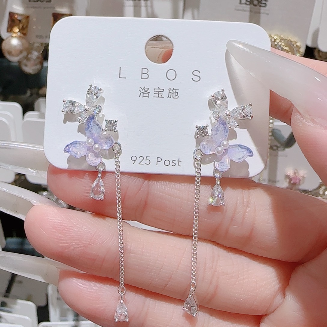 锆石铜合金925银耳环