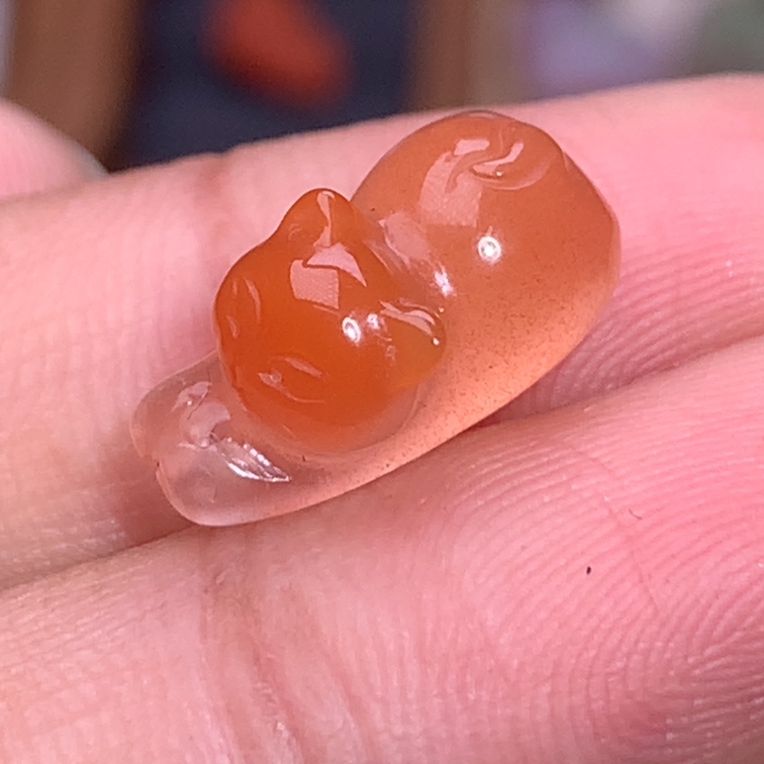 南红玛瑙未镶嵌珠宝半成品趴趴猫2
