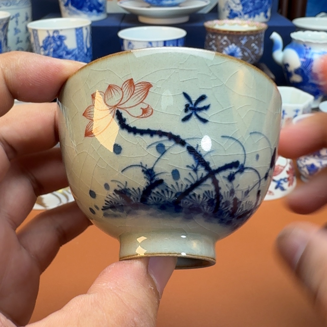 杯子景德全手工手绘陶瓷