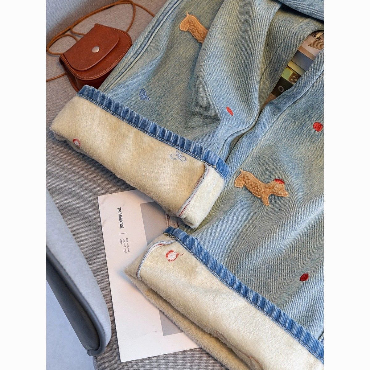 加绒加绒加绒裤牛仔