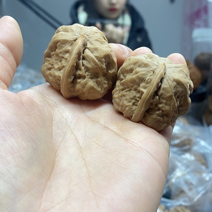 把件文玩核桃37一帆风顺红皮