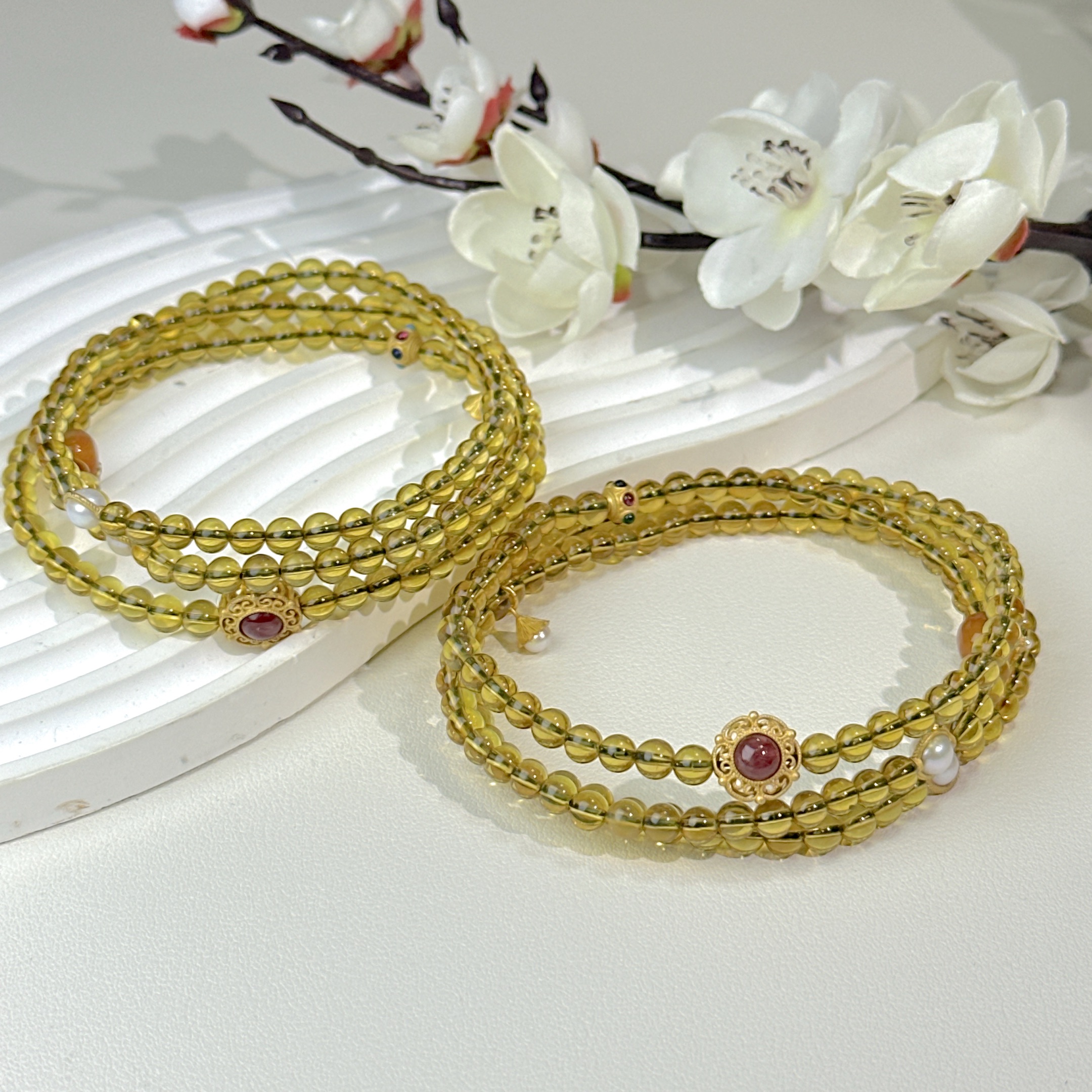 【铭记珠宝】琥珀DIY圆珠手串29-DM116H14【多样性发一件】约4.5mm