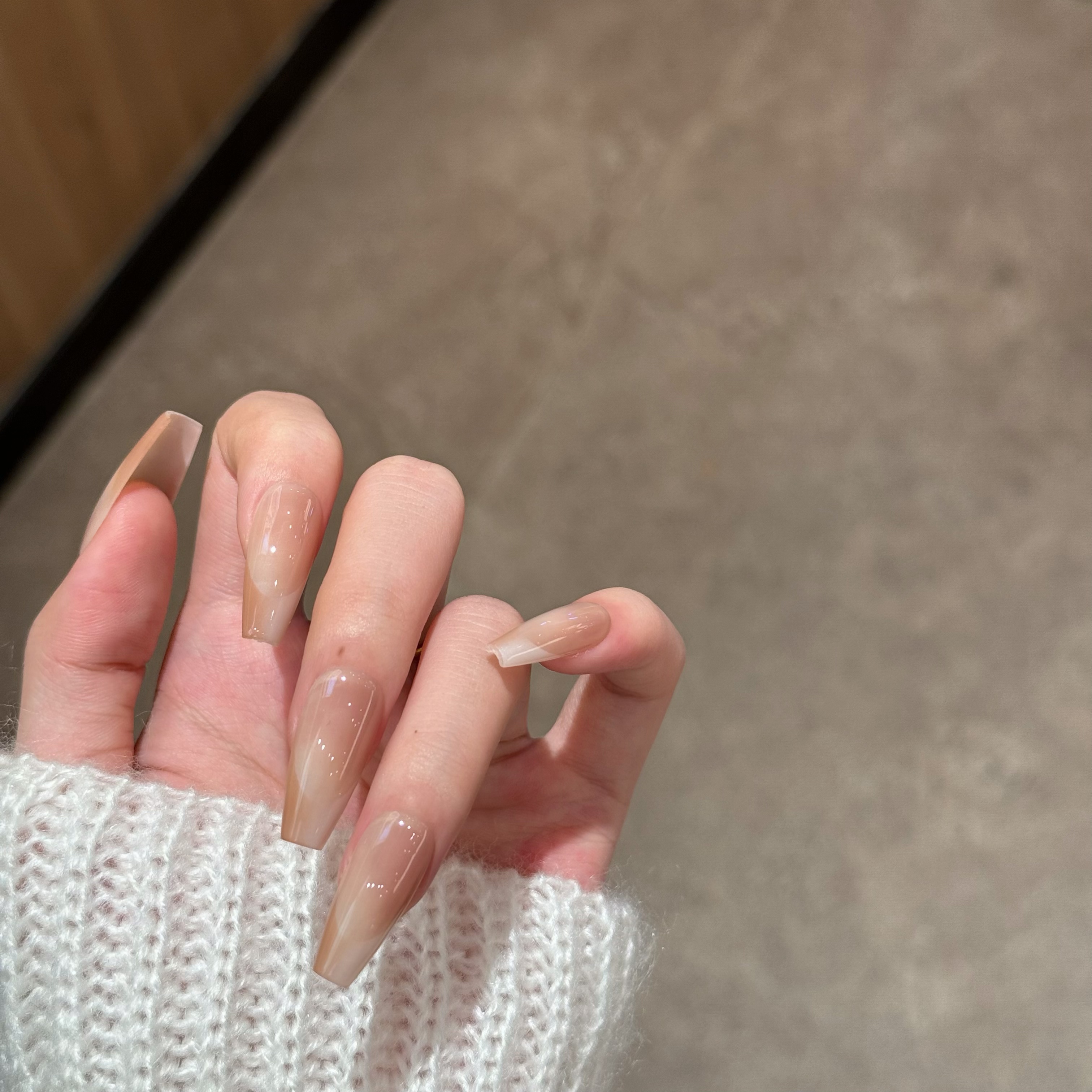 【空间法式】裸色嬛嬛风格穿戴甲中长款纯欲显白高级可拆卸美甲甲片