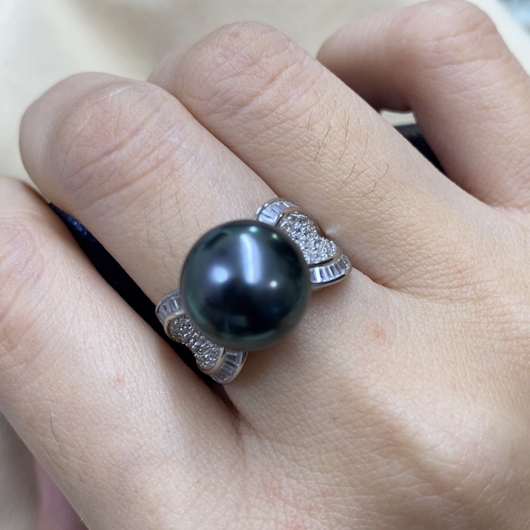 银S925镶嵌戒圈海水珍珠，链接12