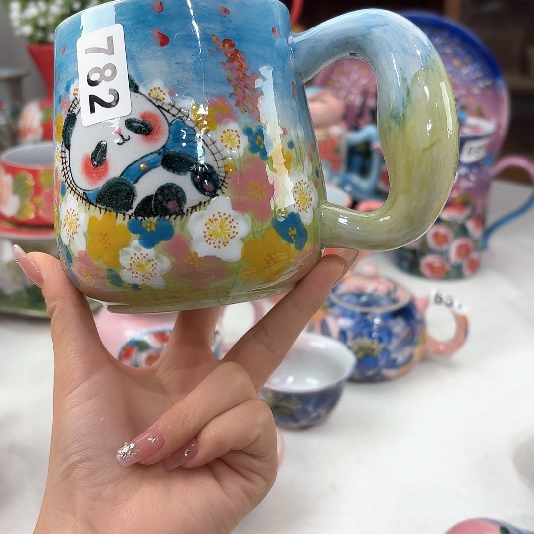 景德镇手绘高温釉下彩陶瓷茶具