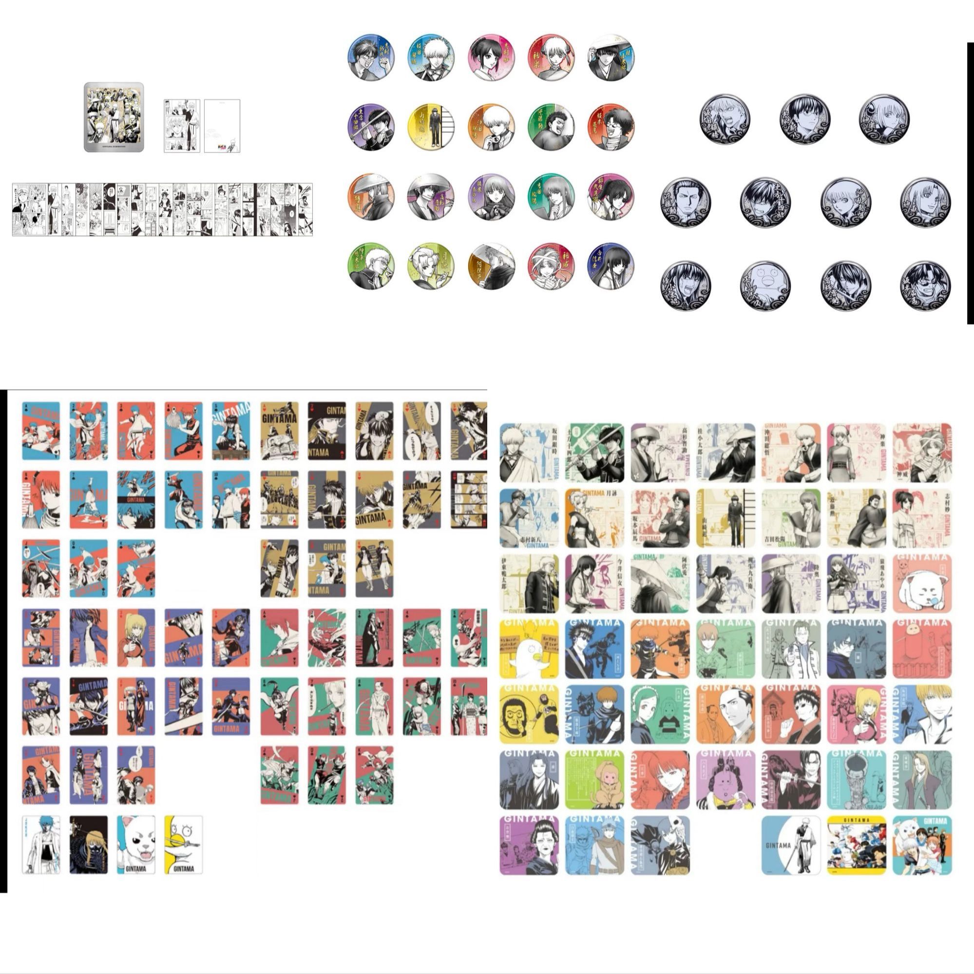 银魂原画展 吧唧 扑克 杯垫明信片