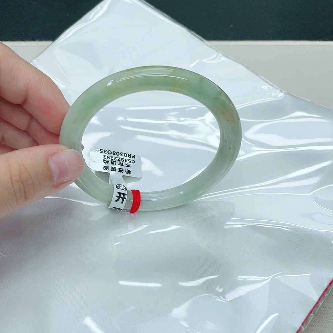 翡翠未镶嵌手镯圆55.4