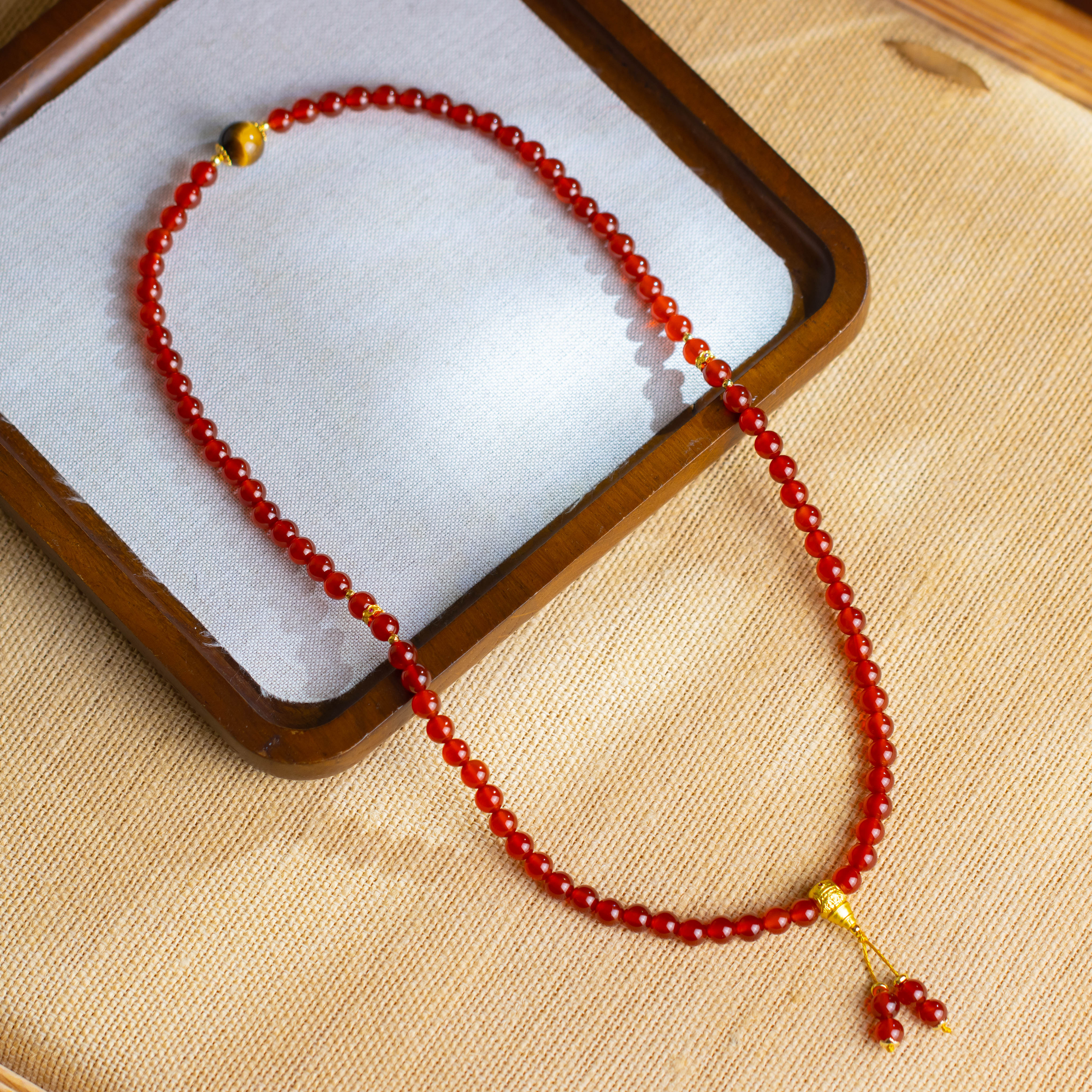 玛瑙圆珠多圈手串