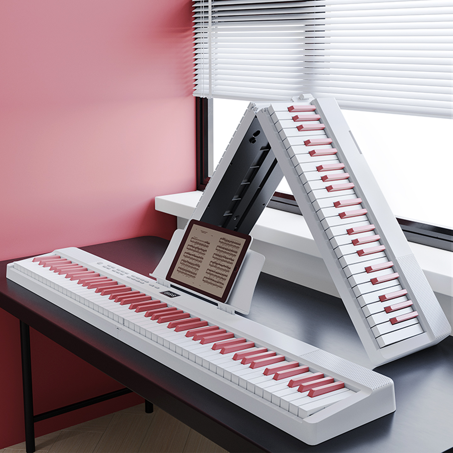 贝多辰可折叠电钢琴88键力度便携式电子琴初学专业琴