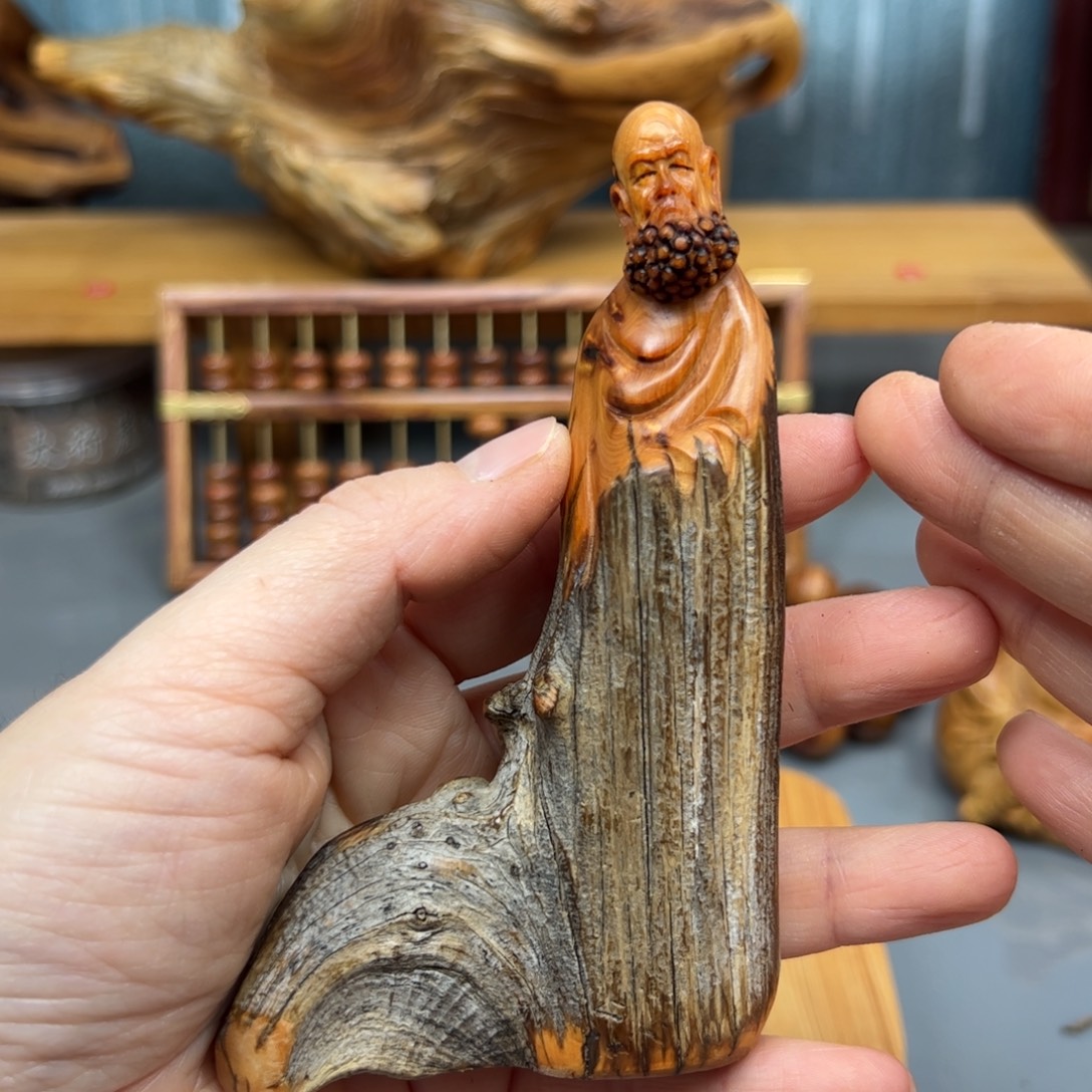 柏木崖柏木摆件手把件，30