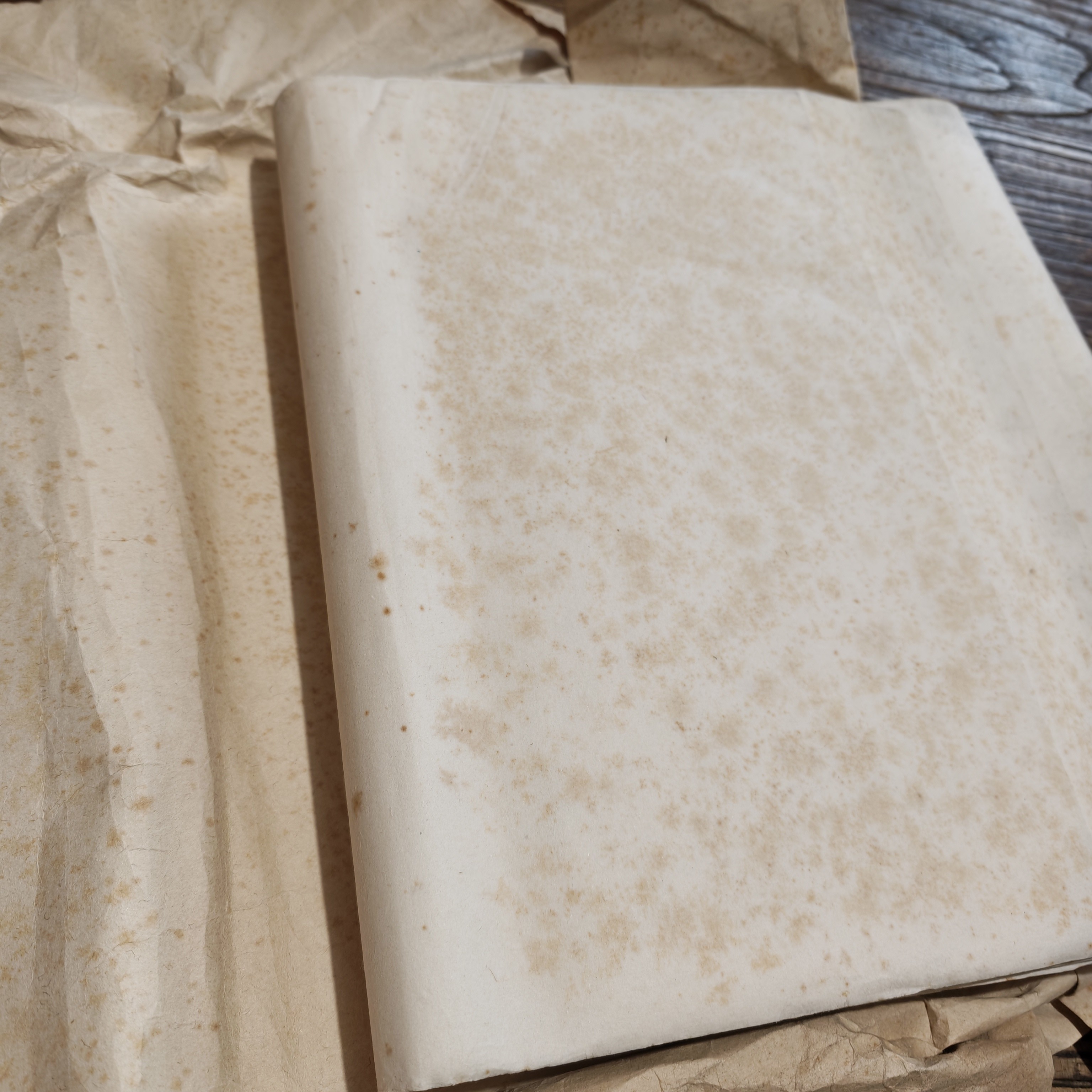 44张古旧感老半切纸35*138cm