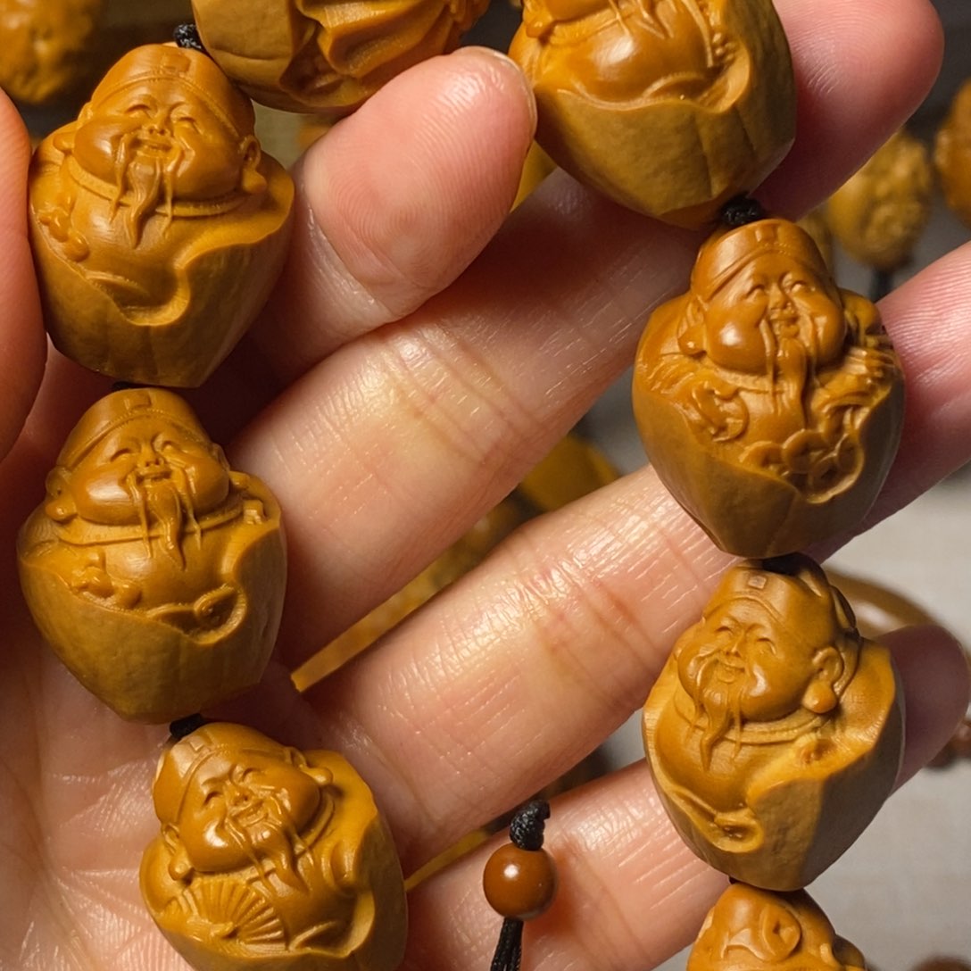 橄榄核手串/手链包衣财神