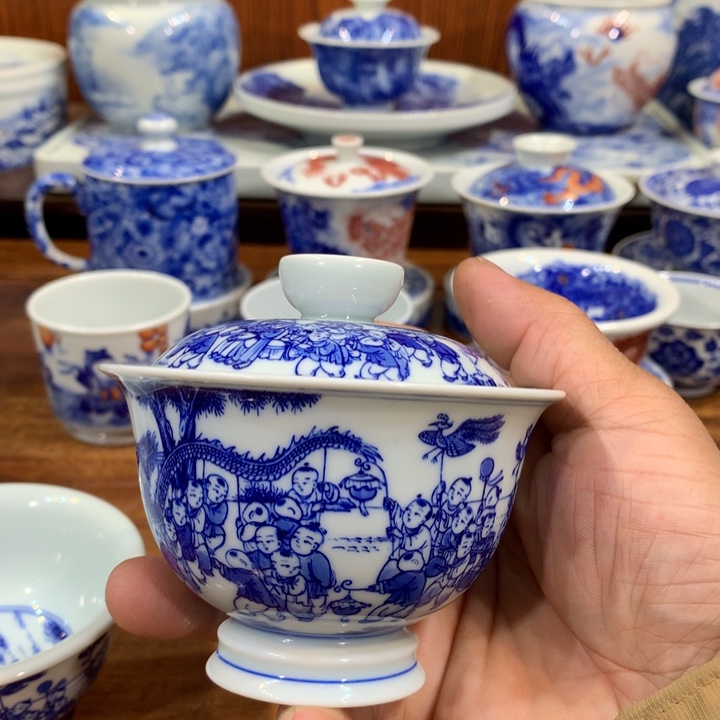 徐冬贵老师百子盖碗