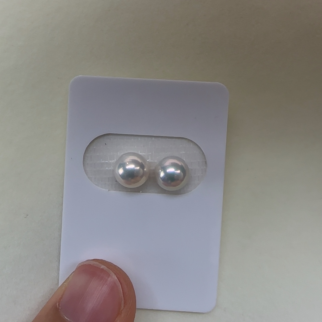 淡水珍珠耳饰18K金镶嵌一***?