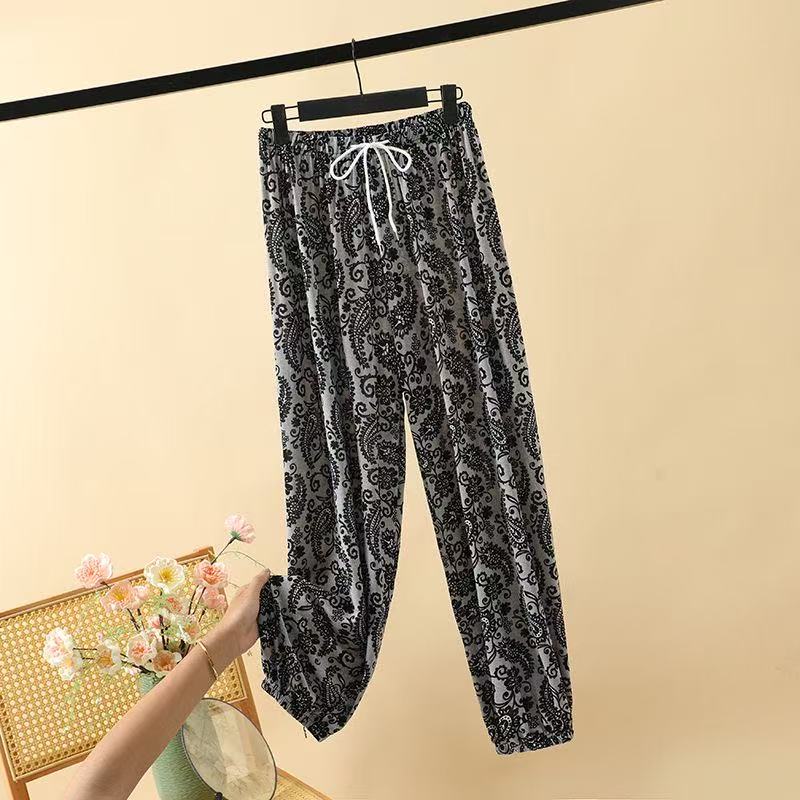 （大美）夏季冰雪丝高腰显瘦束脚裤