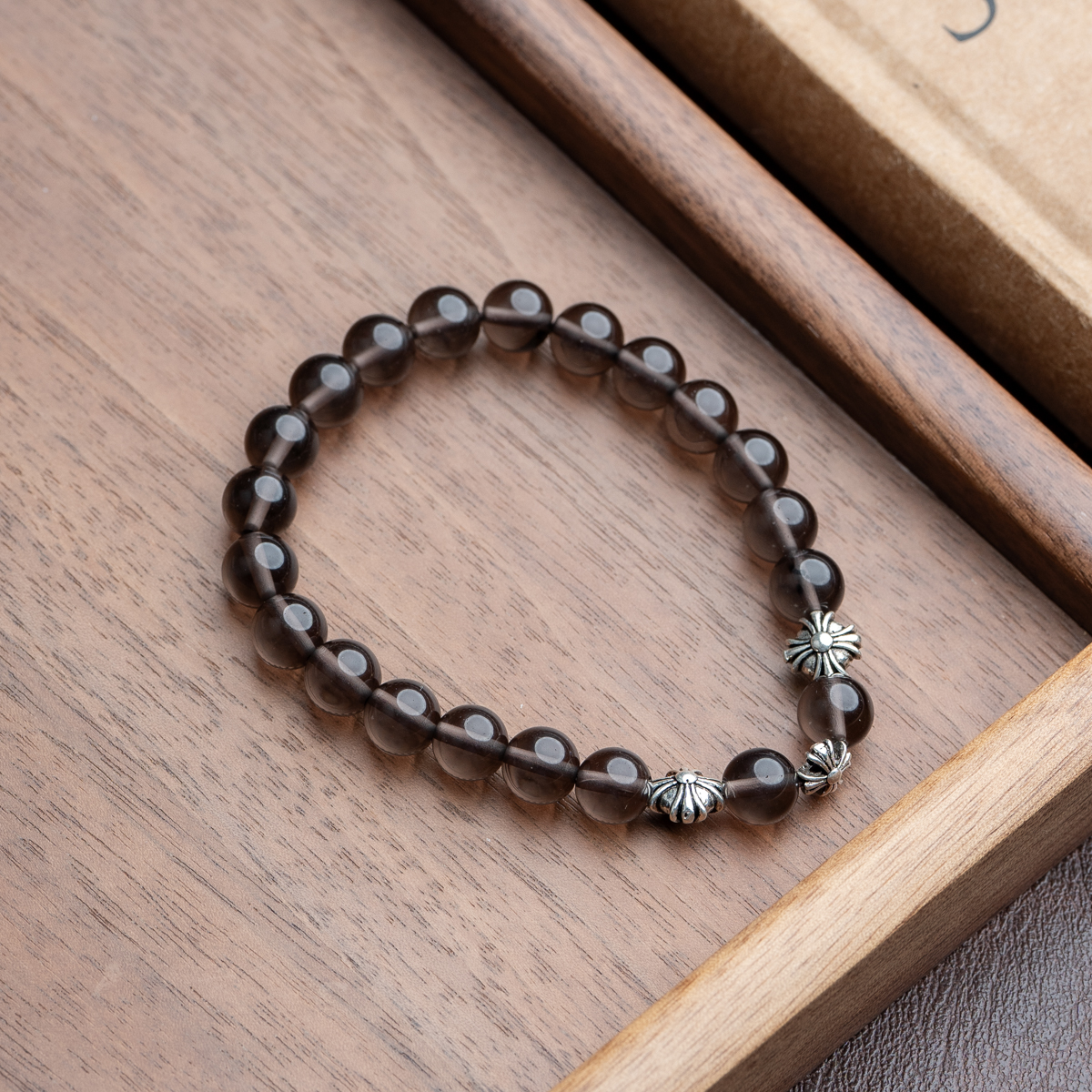 XIANYUAN/仙源冰曜石8mm圆珠单圈手串