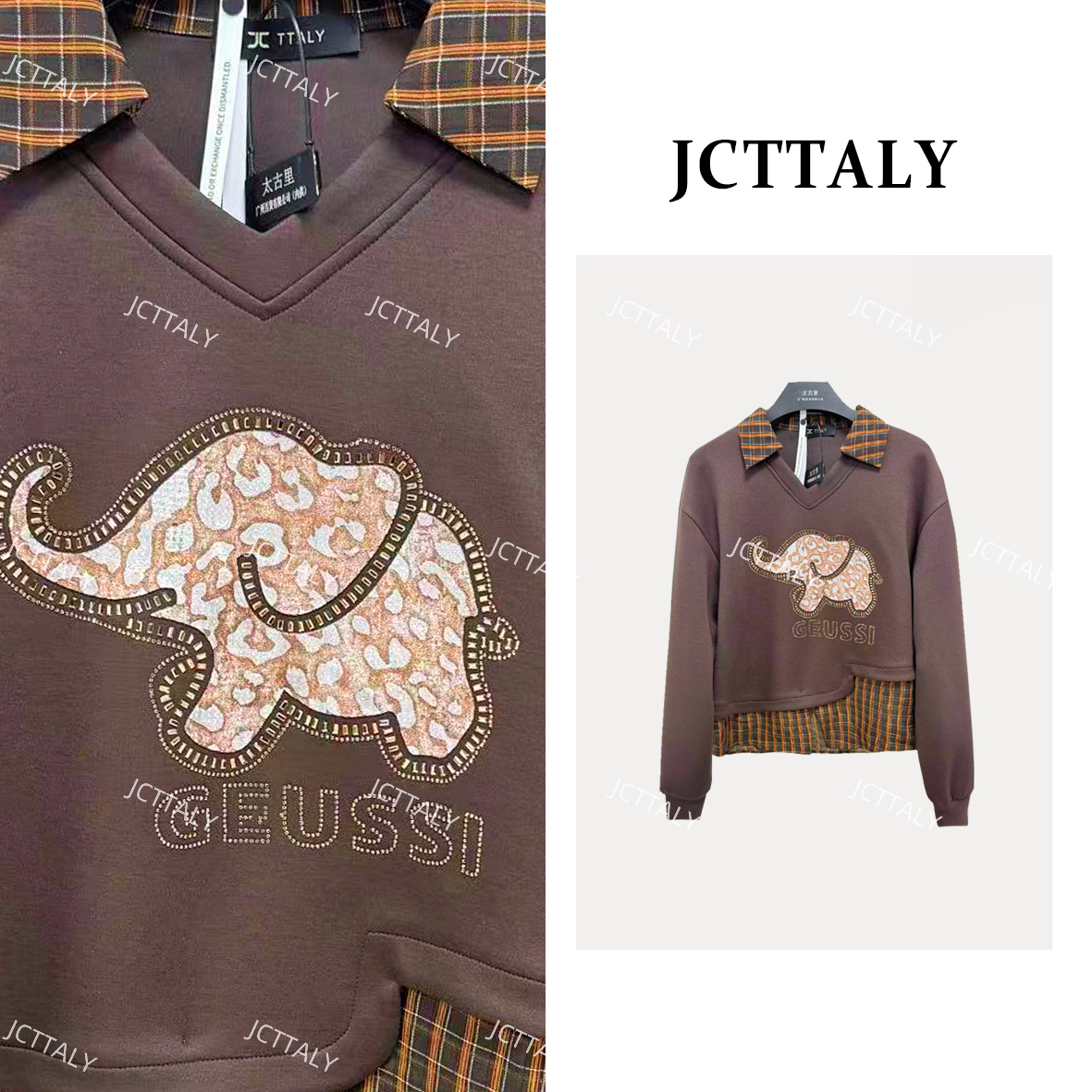 【XY】【24】时尚气质重工花卉潮流设计师休闲女款卫衣NH-Q0443