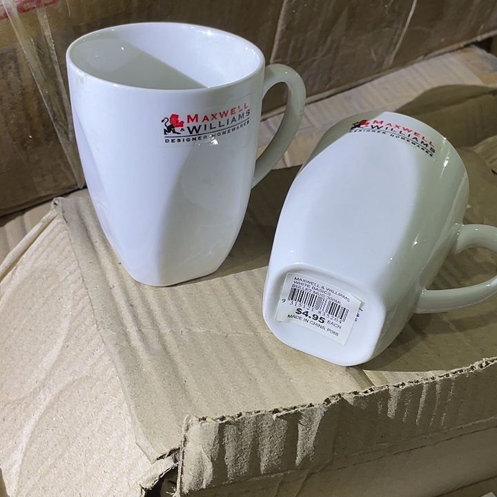 瓷片麦斯威尔牛奶杯一对 300毫升