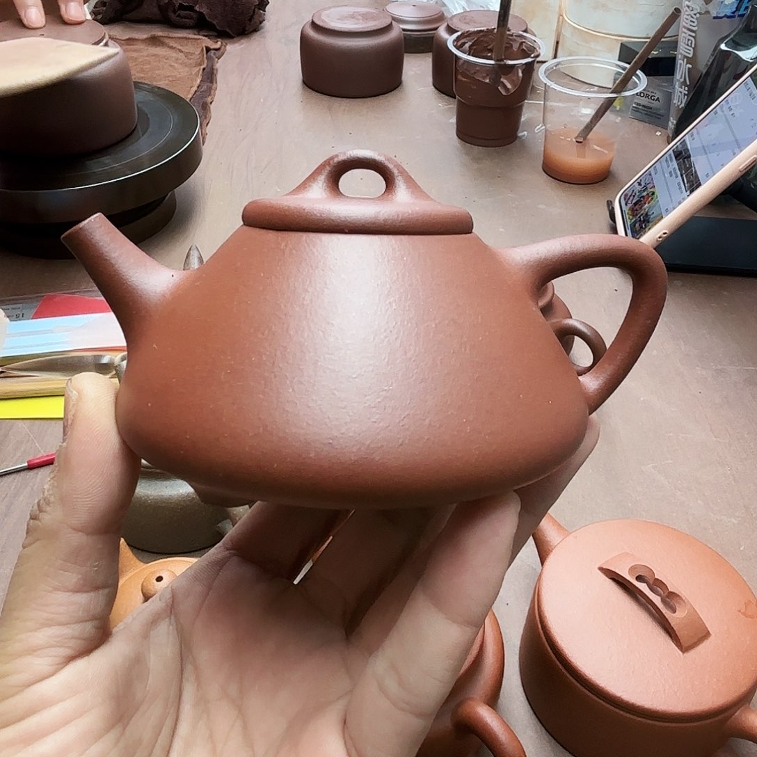 紫砂茶壶子冶石瓢壶微瑕底槽清200CC