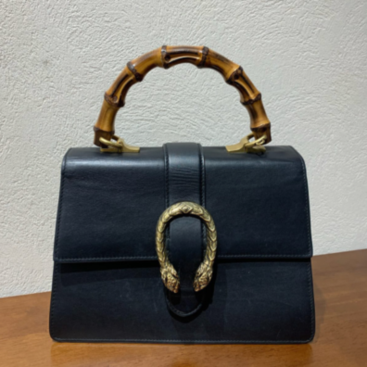 95新 GUCCI/古驰 黑金柱节酒神邮差包大号手提单肩包