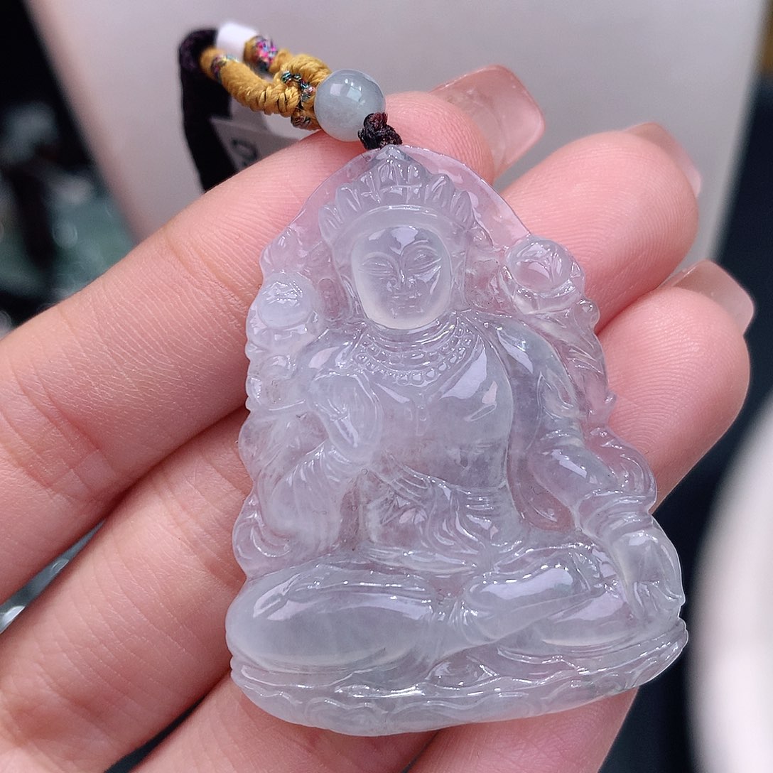 颈饰未镶嵌翡翠白冰度母