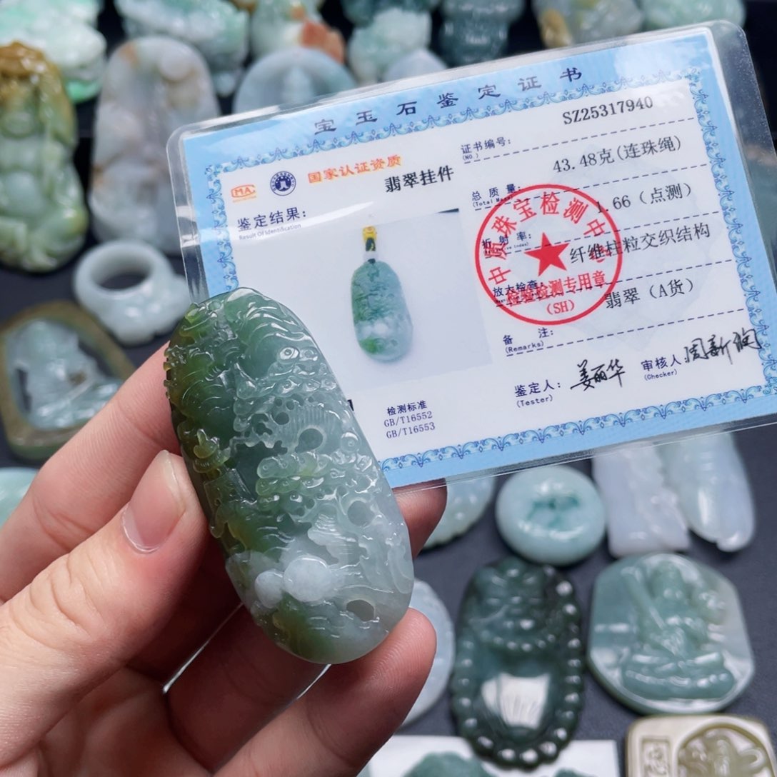 颈饰未镶嵌翡翠晨**织翡翠