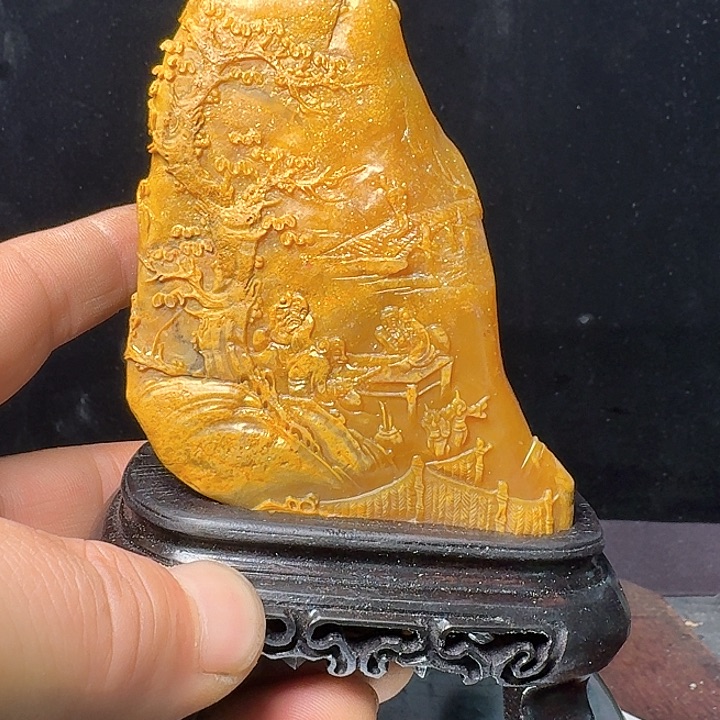 昌化石马**成昌化田摆件