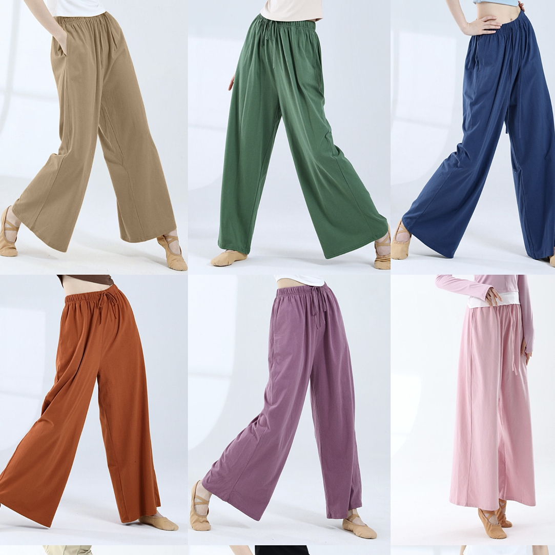 【舞木木舞服】新款秋冬宽松阔腿裤练功裤舞蹈裤运动现代舞裤